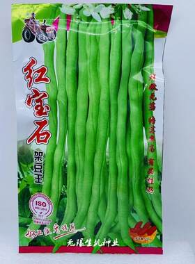 无筋豆豆种四季豆种子拖车头红宝石架豆王春秋高产爬藤长豆角种籽