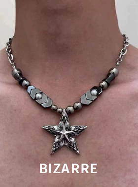 BIZARRE｜五角星重工钉珠星星项链钛钢甜酷朋克哥特小众设计挂坠