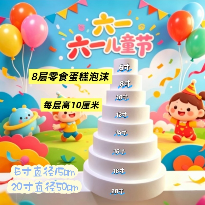 零食生日蛋糕diy材料泡沫模型烘焙模具