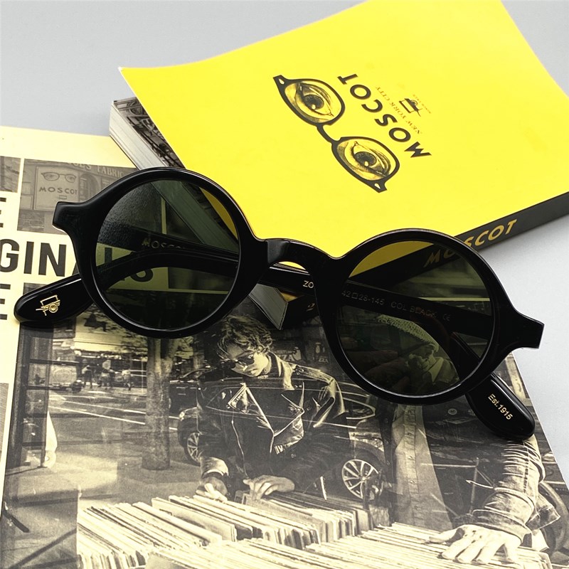 MOSCOT ZOLMAN SUN复古圆形太阳镜小脸小框偏光墨镜 透明眼镜