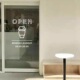营业时间贴纸咖啡店奶茶服装 店花店烘焙屋防水防撞玻璃门贴可定制