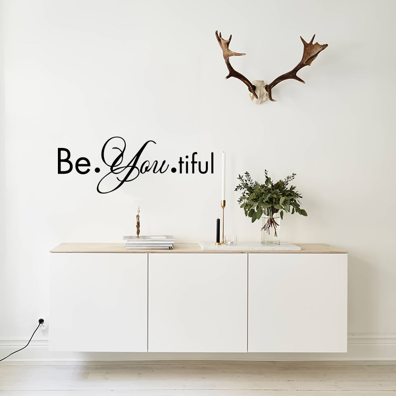 客厅奶茶宿舍玄关ins英文墙贴