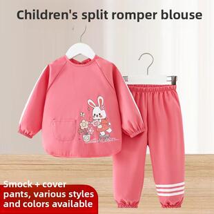 连体罩衣男宝冬外穿宝宝爬地衣服婴儿地上爬行服外出防脏学爬护衣