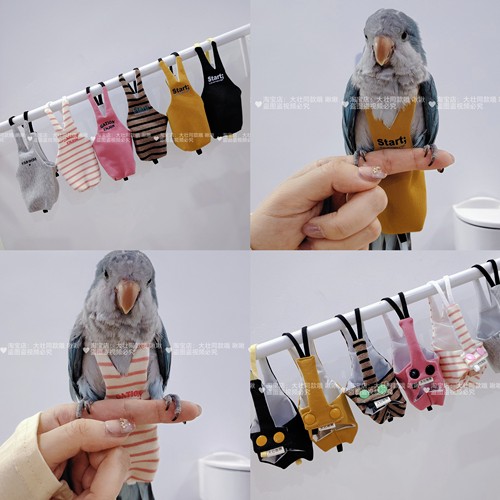 V领窄条鹦鹉尿不湿立体款固定肩带大容量屎兜尿裤衣服