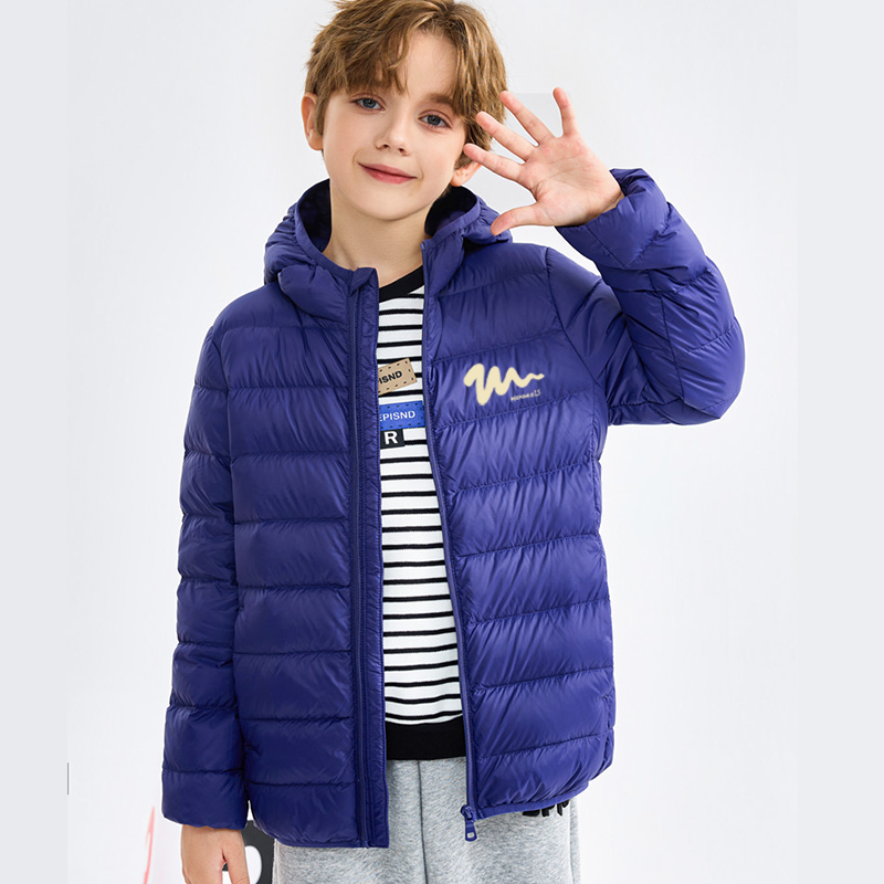 2024新款男童轻薄款羽绒服儿童中大童秋冬外套女童冬季亲子装包邮