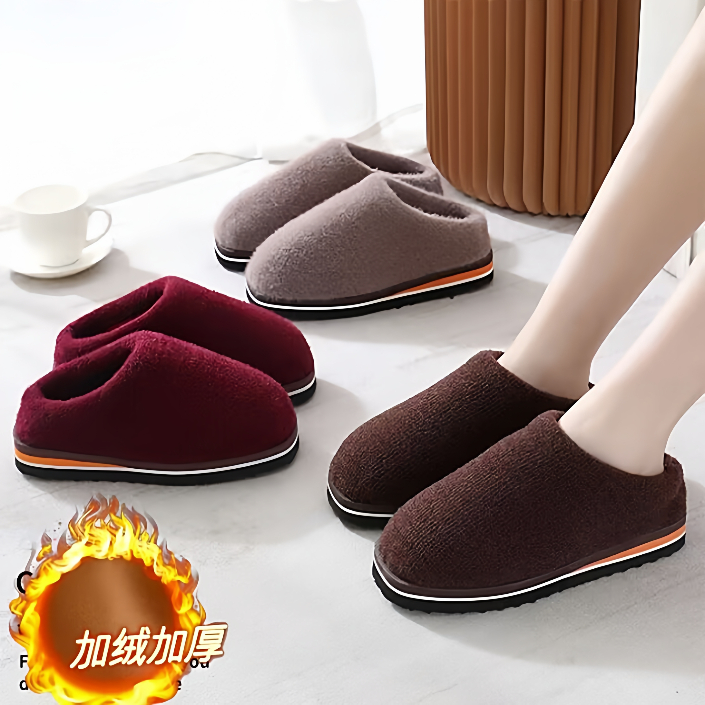 2022棉拖鞋加绒加厚保暖包头