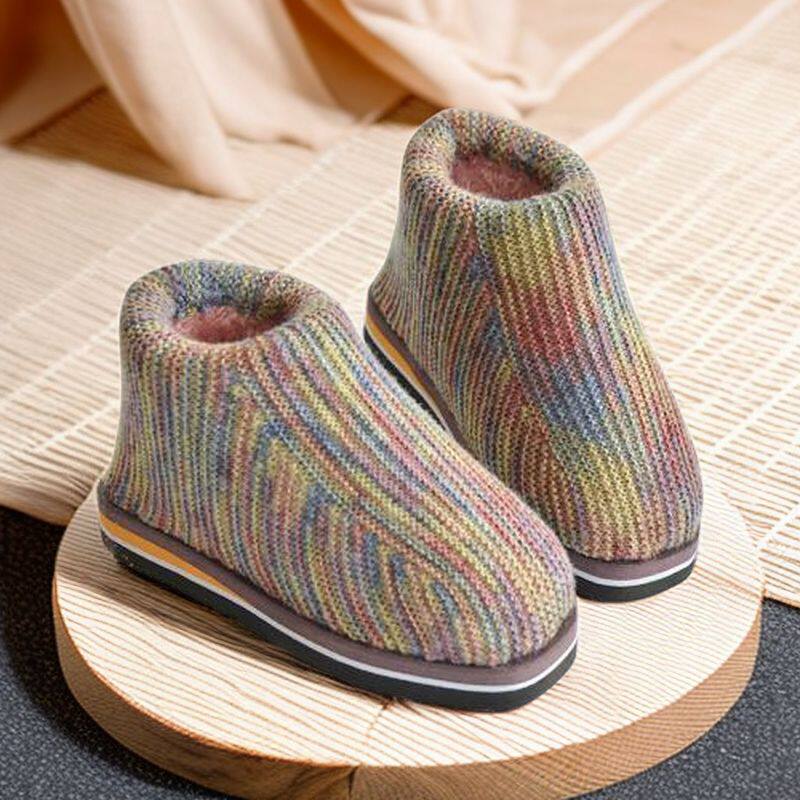 纯手工毛线鞋加绒加厚