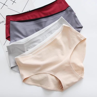 女式纯棉内裤中腰三角裤透气舒适
