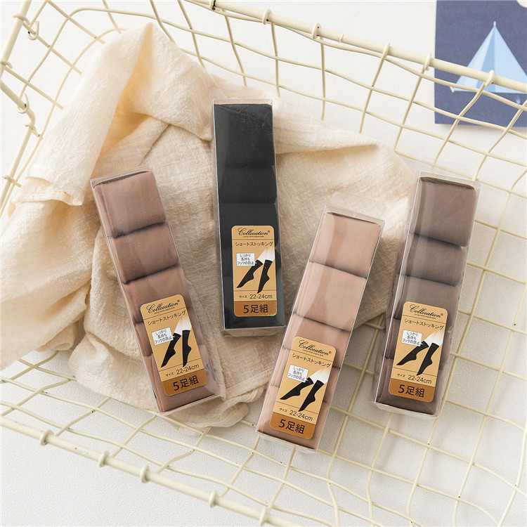 日式超薄天鹅绒女式短筒丝袜透气