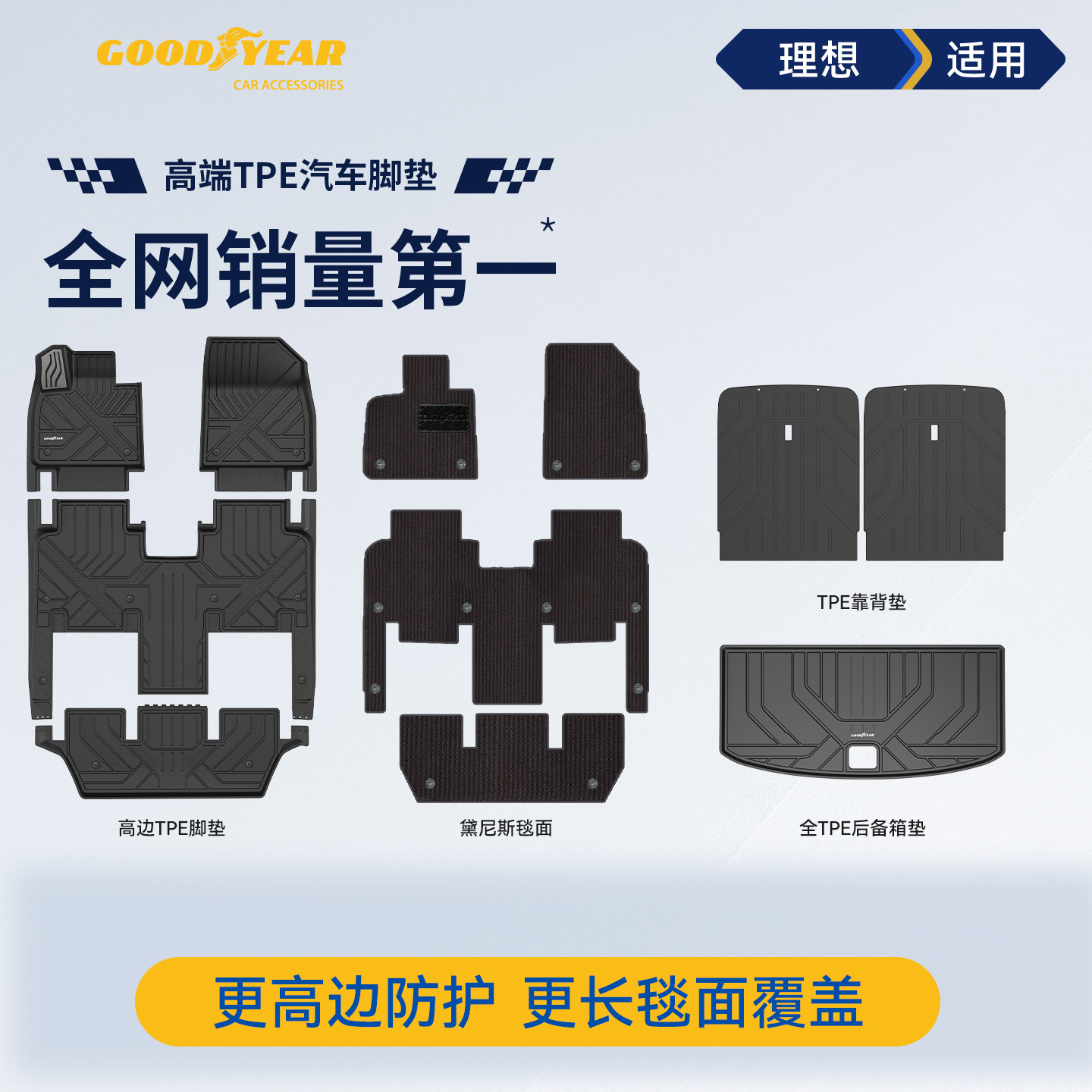 理想i系列全TPE汽车脚垫