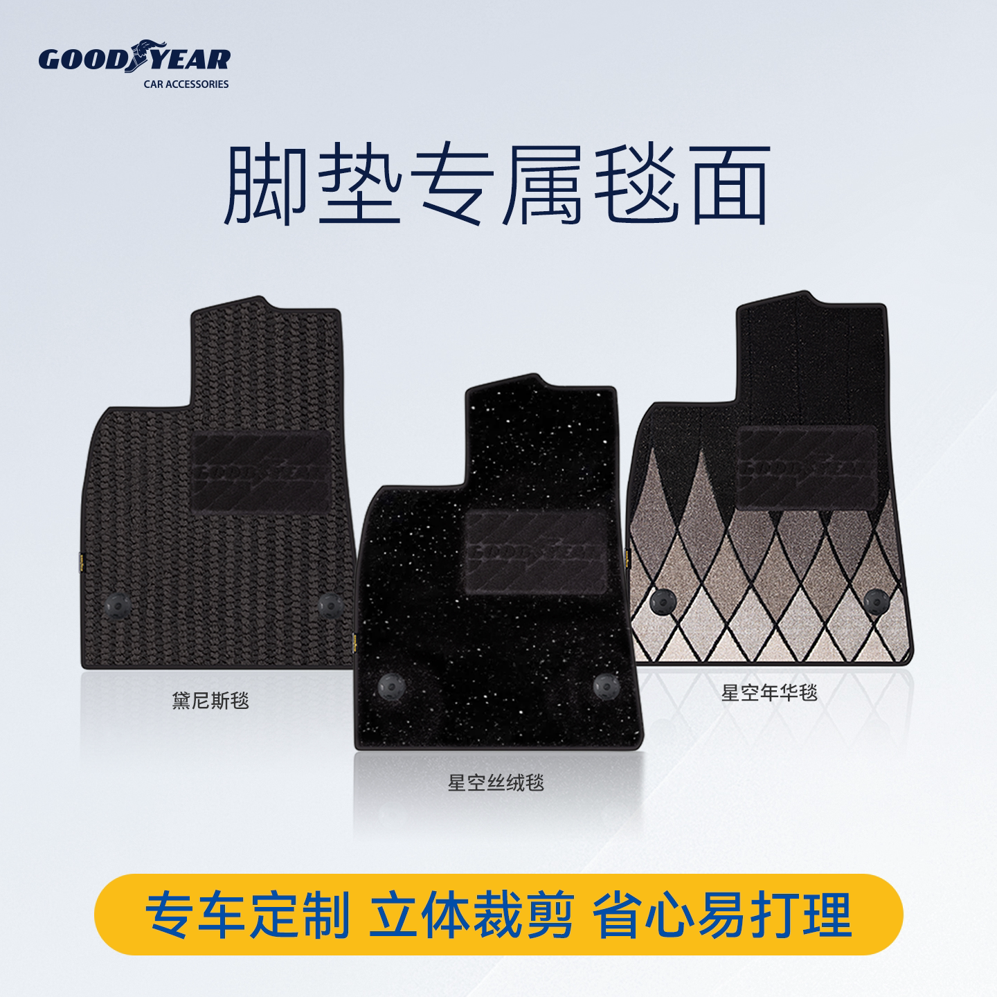固特异TPE脚垫专属毯面360软包毯面适用于腾势理想问界原厂地垫