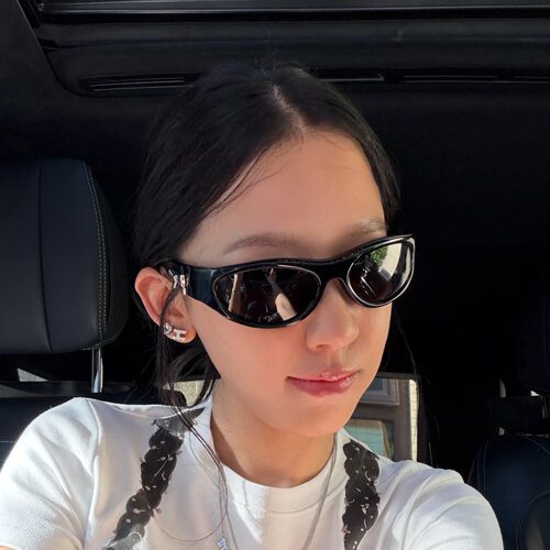 jen*nie同款蝴蝶结装饰发箍墨镜