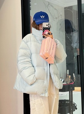 Oh！Me Tell【云朵泡芙】白鹅绒轻盈蓬松保暖宽松中长面包羽绒服