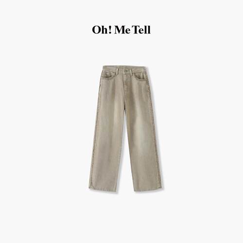 OhMeTell复古水洗牛仔裤