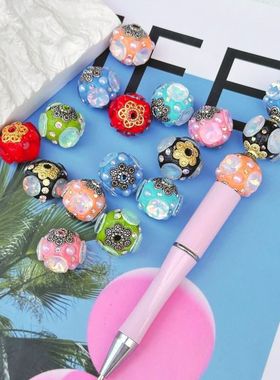 跨境热销钻石陶泥珠 串珠diy材料配饰手链手机链散珠饰品配件挂件