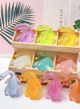 夜光烤鸭 diy饰品树脂配件车载小摆件食玩钥匙扣挂件桌面创意批发