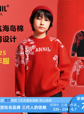 新年服安奈儿男童棉毛线衣
