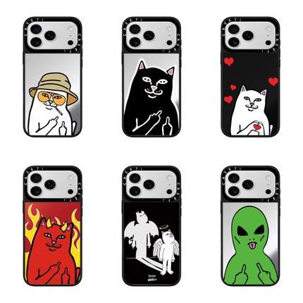 CASE华强北联名RIPNDIP叛逆中指猫适用iPhone17ProMax壳苹果16Pro/15plus/14/13/12磁吸MagSafe保护套C家壳