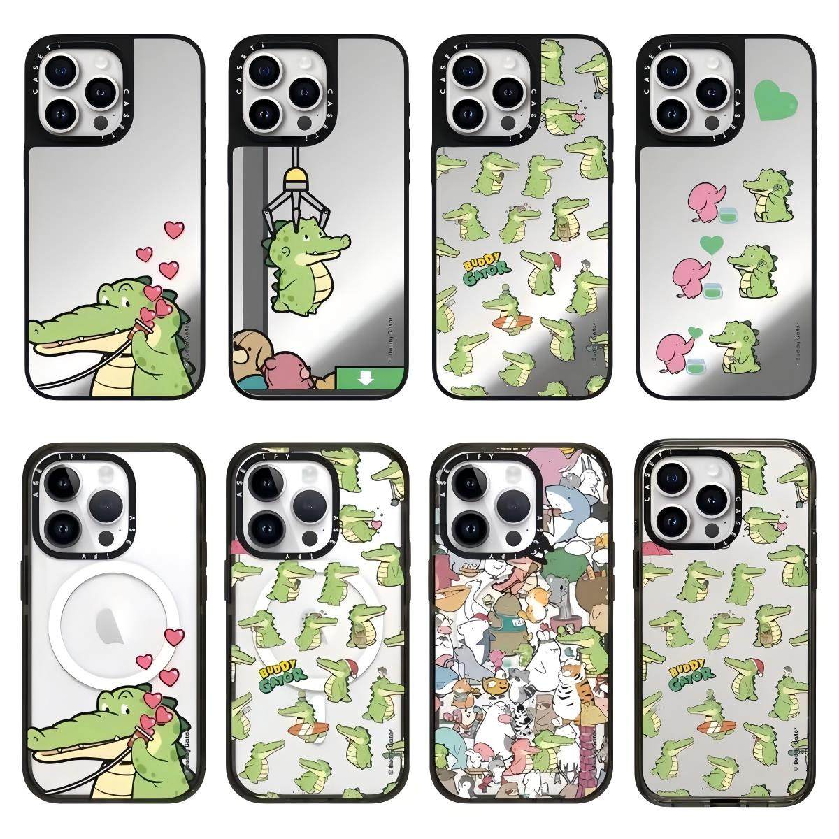 CASE华强北联名可爱Buddy Gator小鳄鱼适用iPhone17ProMax壳苹果16Pro/15/14/13/12磁吸MagSafe保护套C家壳