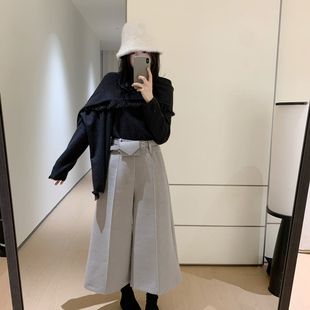八分闊腿休閑褲 配腰帶腰包 GROVEA版 SANTA