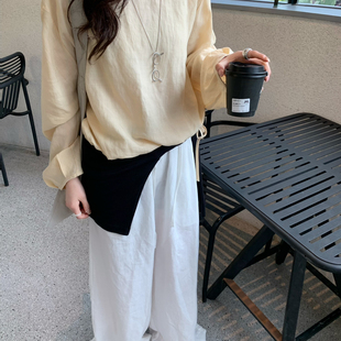 336 韩系苎麻套头小衫 BOLAMEI 26年春款