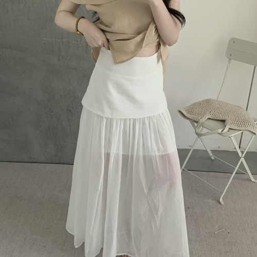 grapestone -褶皱大摆高腰显瘦垂感A字半身裙半身裙26254