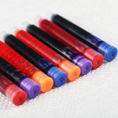 非碳素墨囊黑色彩色3.4mm大口径墨囊钢笔替换便携墨水胆每包8支装