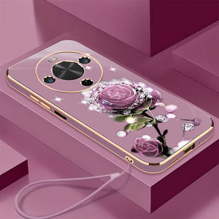 粉色玫瑰花女适用华为畅享70X尊享版 AL00a 软硅胶妈妈手机壳70x保护套BRE