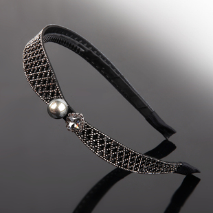 2026新款宽边发箍水钻头饰碎发卡头箍网红带钻压发圈外出百搭发饰