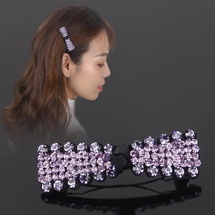 小夹子头饰弹簧夹小号发夹刘海夹碎发顶夹边夹韩式水钻侧边发卡子