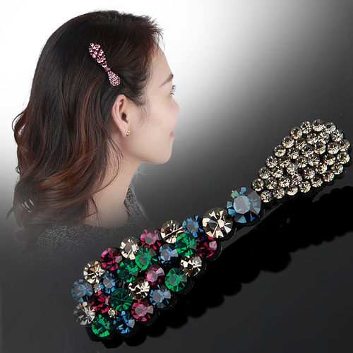 蝴蝶结发卡头饰水钻刘海发夹女