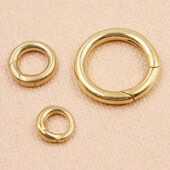 黄铜圆形弹簧扣 纯铜圆环活动开口弹簧圈diy五金女包配件钥匙扣