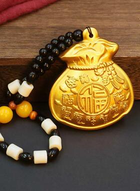 黄铜财袋招财进宝福袋摆件