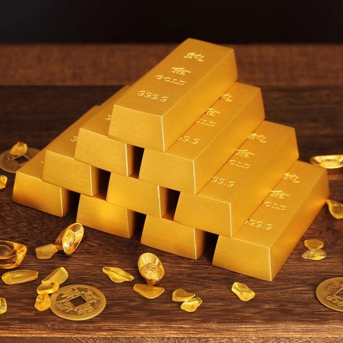 金条摆件元宝沙金黄招财聚宝