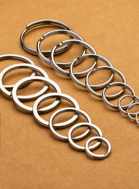 不锈钢新款光圈圆形锁匙环加厚大小圆圈304实用iy汽车钥匙扣配件