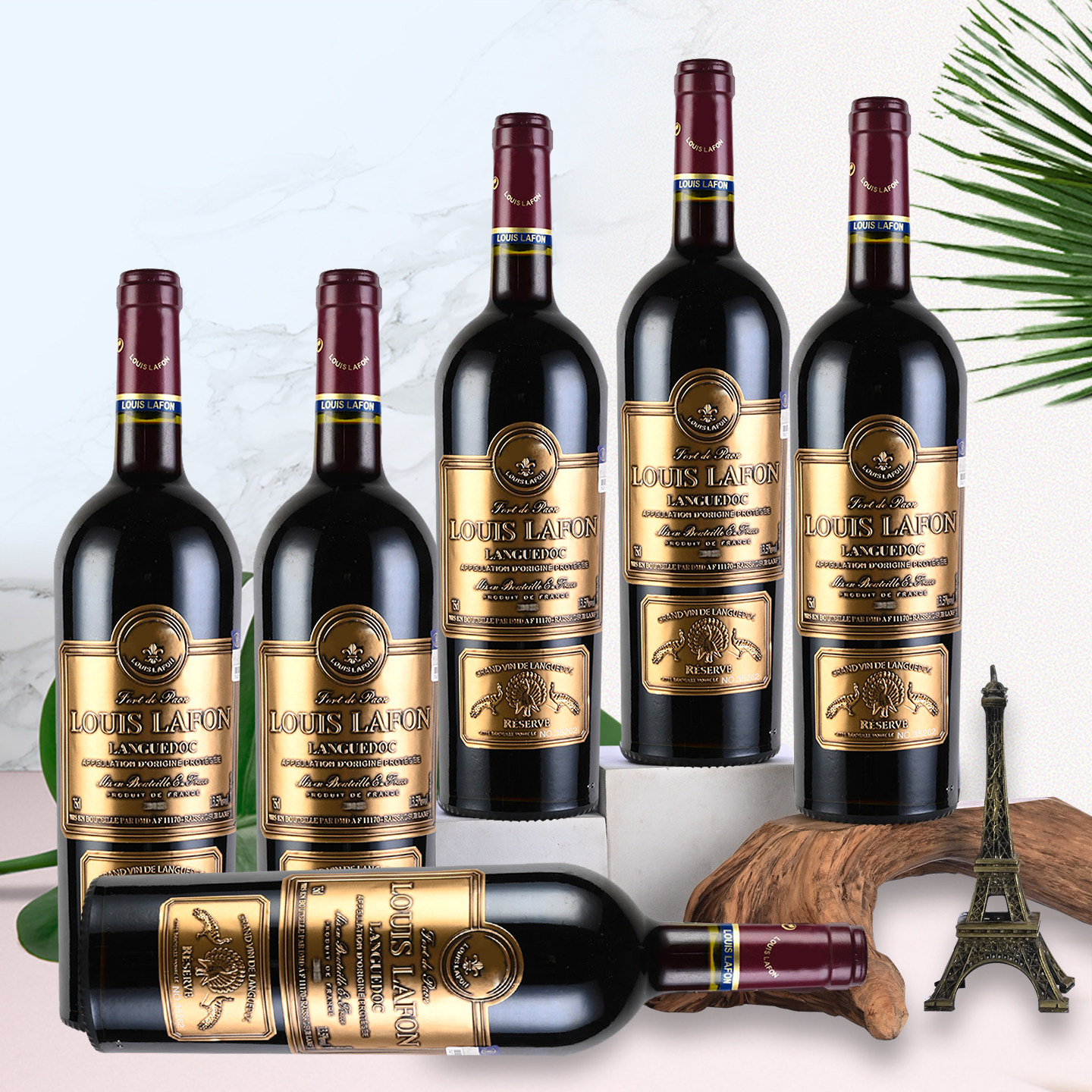 路易拉菲LOUISLAFON孔雀堡朗格多克AOC级干红葡萄酒原瓶红酒整箱