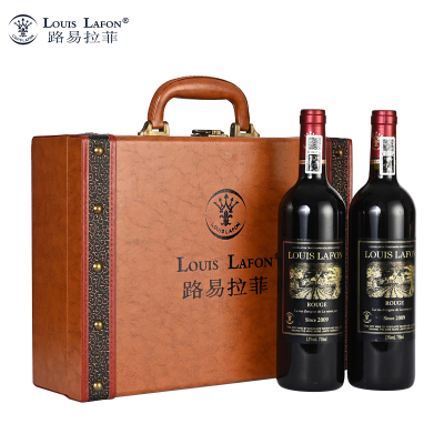 路易拉菲LOUIS LAFON侯爵山谷干红葡萄酒法国红酒750ml*2瓶礼盒装