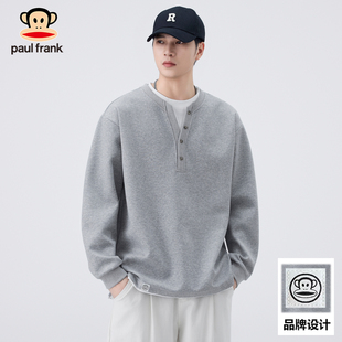 亨利领休闲长袖 新款 t恤上衣服 大嘴猴假两件卫衣秋冬季 PaulFrank