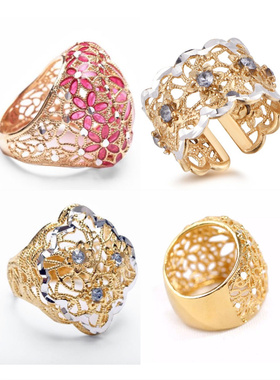 silworld品牌戒指镂空雕花