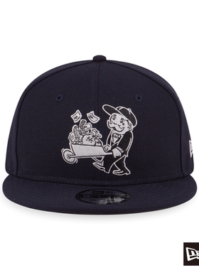 New era 纽亦华&地产大亨 MONOPOLY联名款  平檐可调节棒球帽藏青