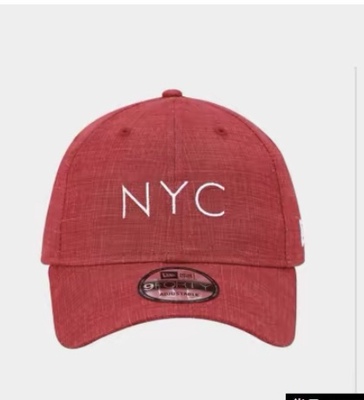 New Era纽亦华 nyc系列皮字母棒球帽子复古刺绣情侣潮流