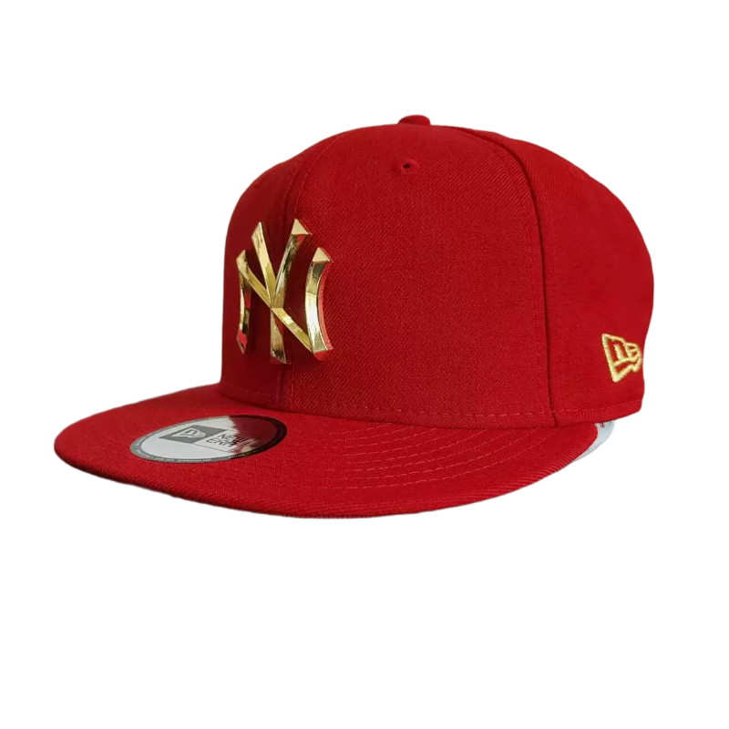 New Era 纽亦华MLB NY洋基队 金属logo系列 高顶可调节平沿帽