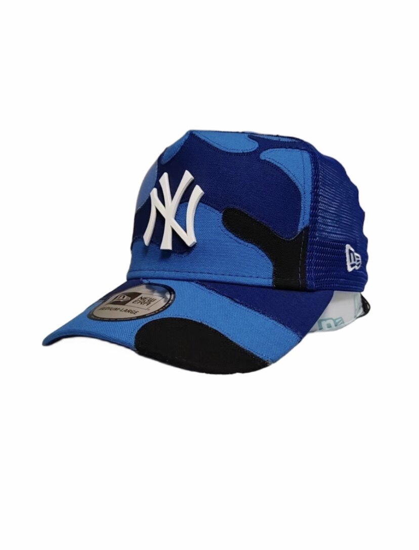 New Era纽亦华 MLB洋基队 海洋迷彩卡车棒球帽子复古刺绣情侣潮流