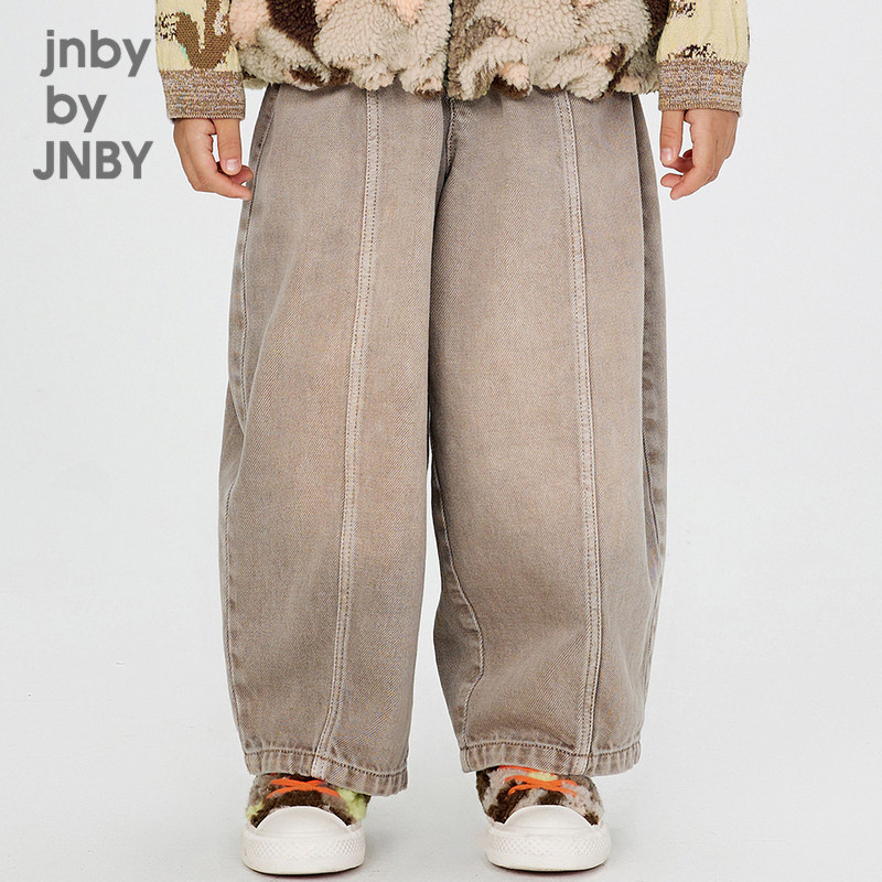 江南布衣童装棉直筒裤牛仔长裤可爱秋冬男女童儿童jnbybyjnb