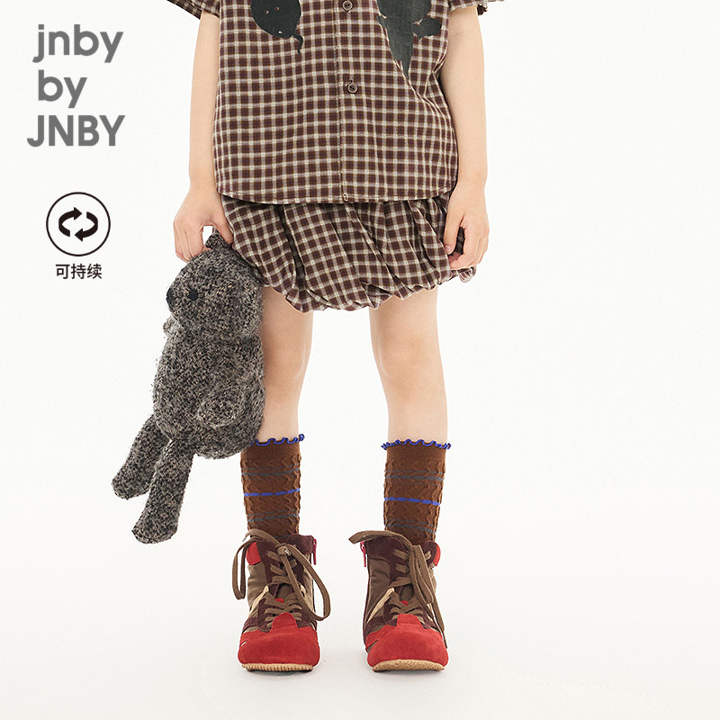 预售新款江南布衣童装格纹裙裤可持续有机棉26秋女童jnbybyjnby