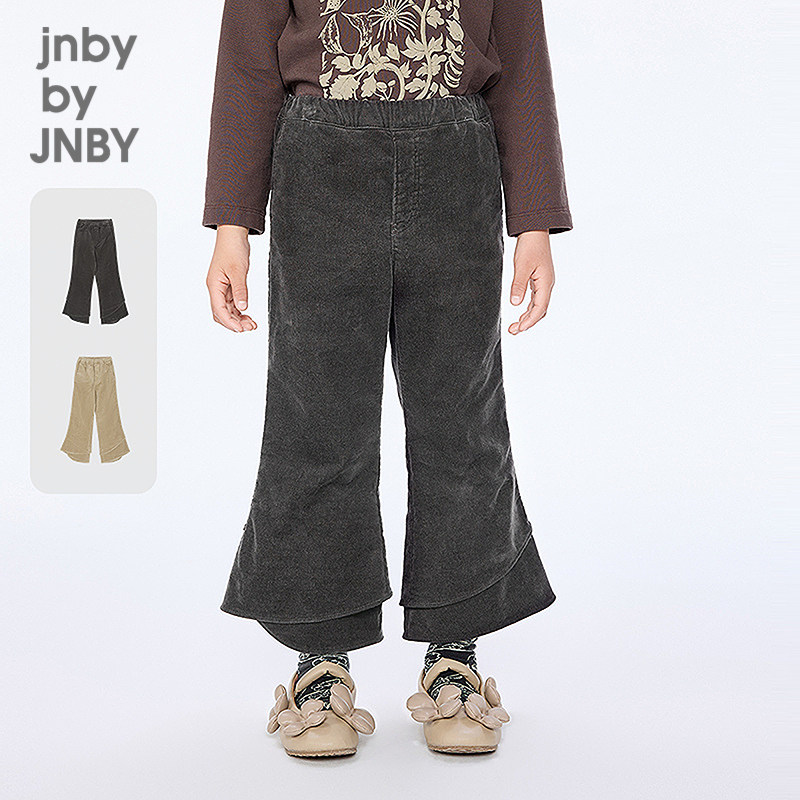 [秀场同款]江南布衣童装宽松休闲裤子绒感喇叭裤冬女童jnbybyjnby
