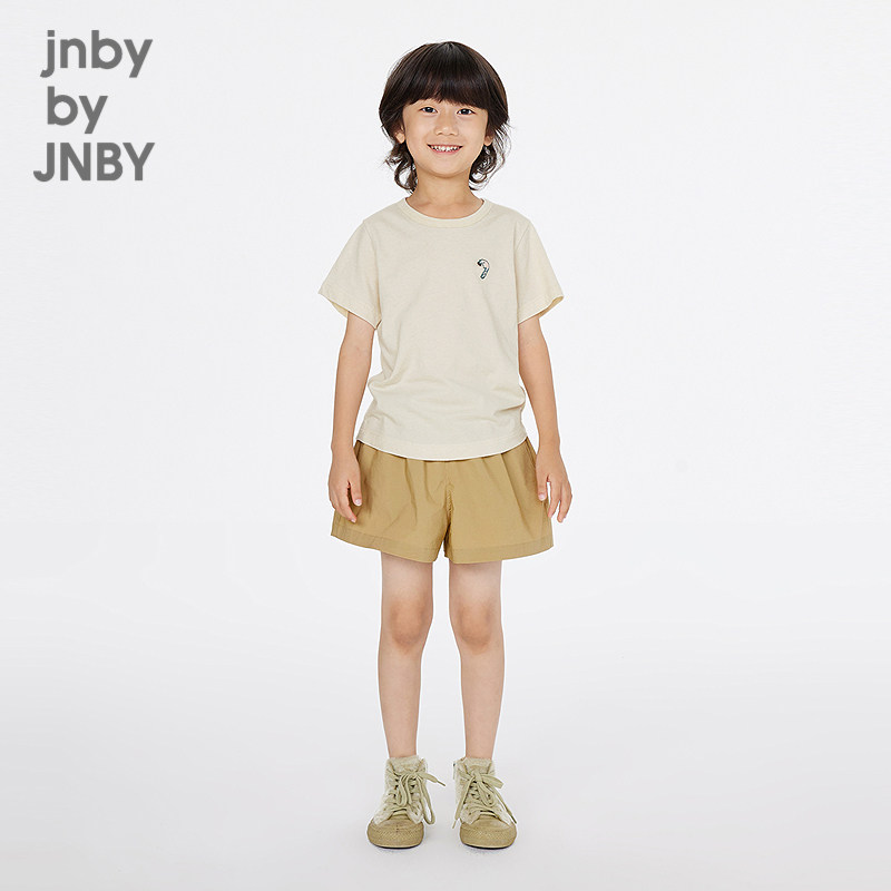 江南布衣童装上下装组合套装纯色圆领两件套夏男女童jnbybyjn