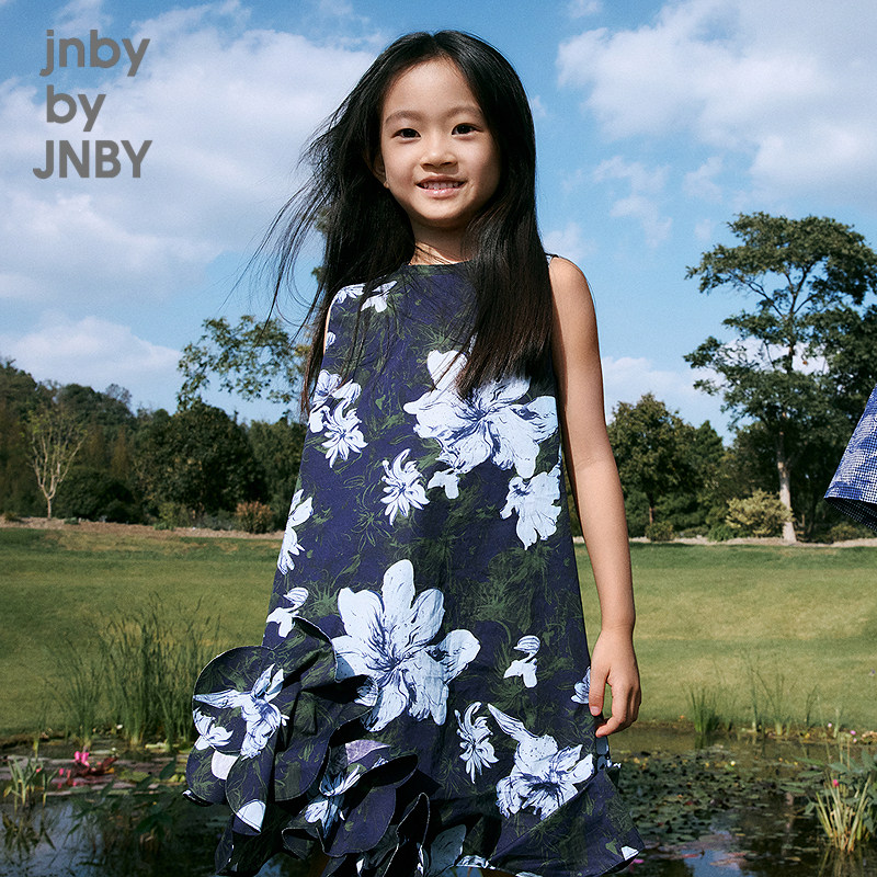 【轻礼服】江南布衣童装无袖印花连衣裙A型26夏女童jnbybyjnby