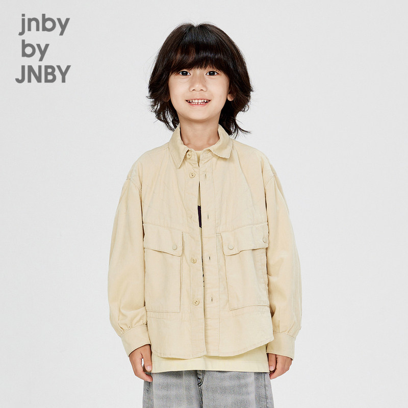 江南布衣童装棉灯芯绒H型长袖衬衫柔软秋冬男童儿童jnbybyjn