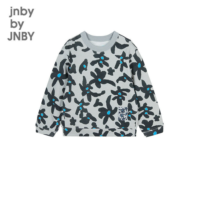 江南布衣童装套头卫衣纯棉长袖圆领印花随机春男女童jnbybyjnby